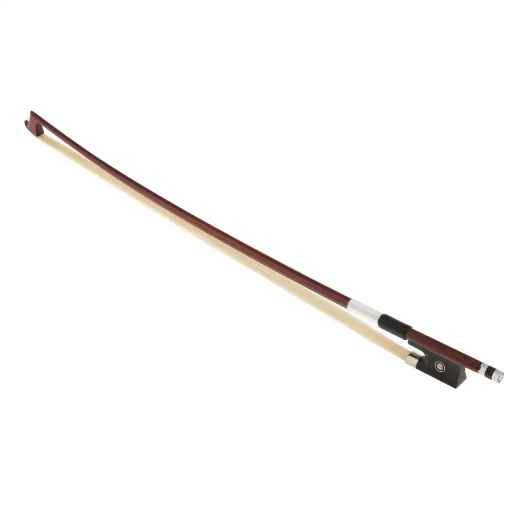 Handmade Wooden Full Size Violin Bow Master Quality Brazilwood Part for 4/4 Violin Accessories Kit