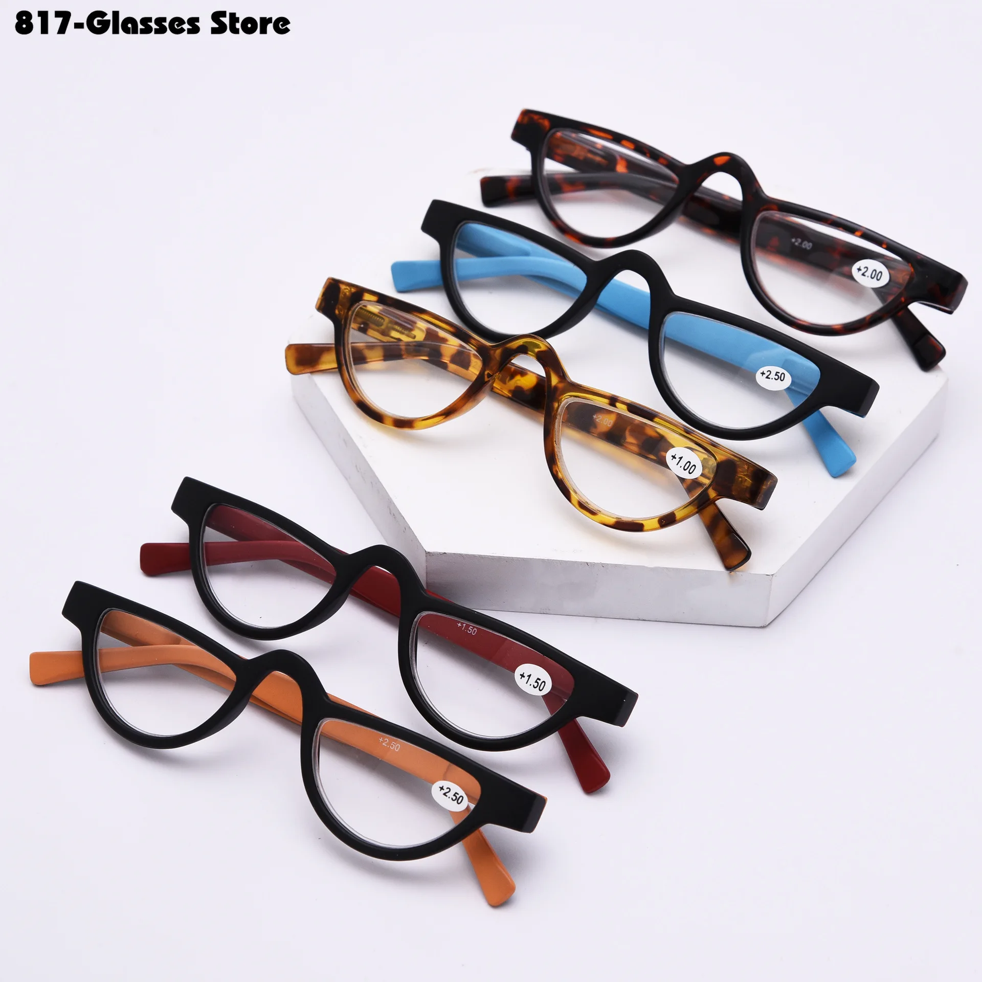 2023 New Cat Eye Reading Glasses for Women Men Gradient Presbyopic Eyeglasses Unisex Hyperopia Magnifying Eyewear  0 To +3.5