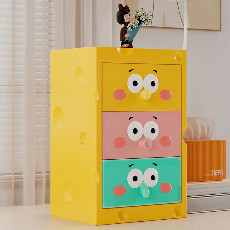 Dopamine, cheese desktop drawer-type one-piece storage box, desk sorting sundries, stationery
