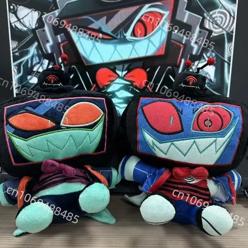 

New 25cm Hazbins Hotel Vox TV Plush Evil Clown Toy Hell Inn Doll Plush Extremely Evil Boss Stuffed Toy For Kid Birthday Gifts