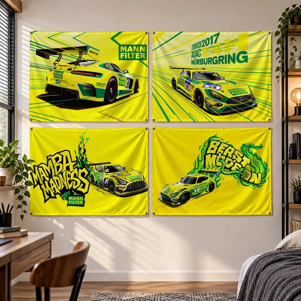 Automotive M-Mann Filters Flags Banner Decor for Bedroom,Garden,Party,Club,Gaming Room,Indoor Outdoor