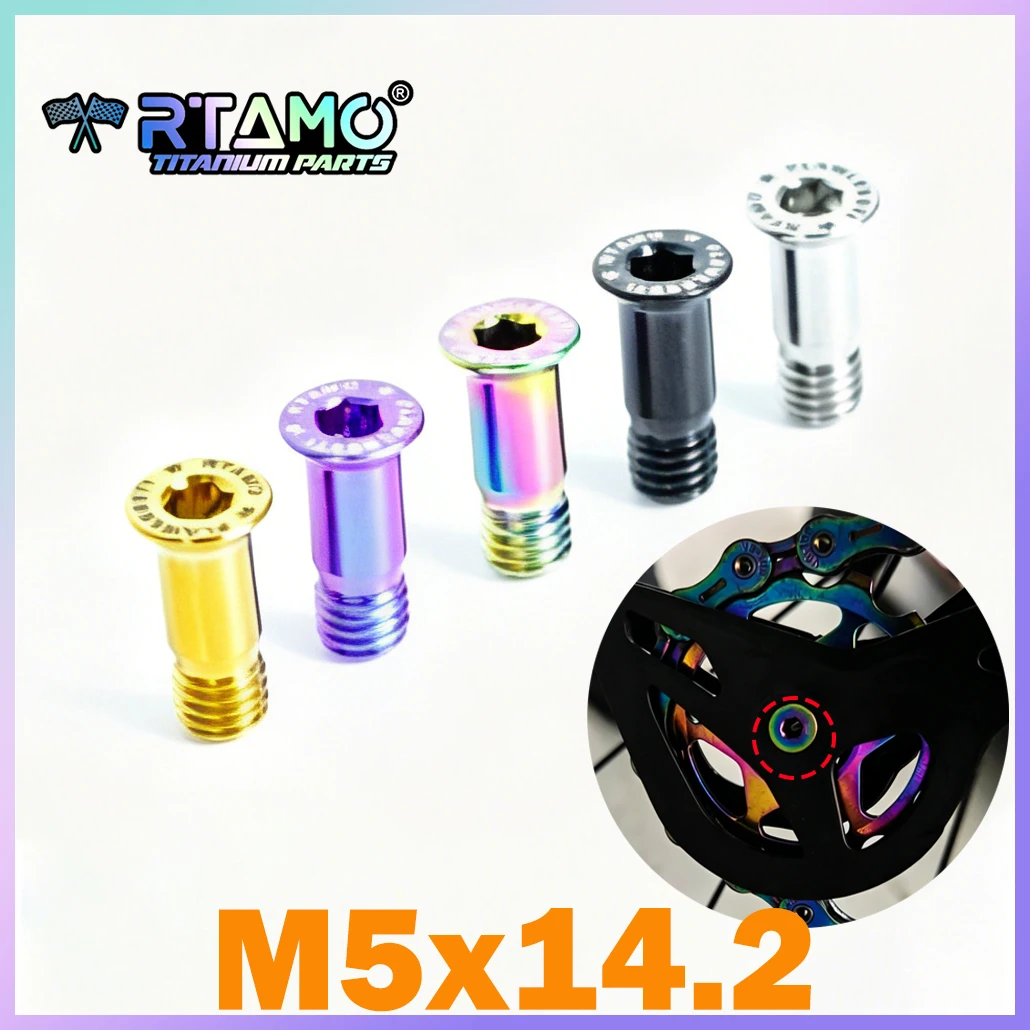 RTAMO M5X14 Titanium Bolt Rear Derailleur Jockey Wheel Screws MTB Road Bike Pulley Bolts 2pcs