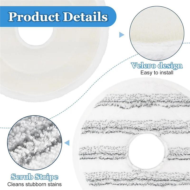 أجهزة الطبخ 6 قطع من عبوات رأس ممسحة الأرضية الحمراء لملحقات الممسحة Vileda Clean Spin، القابلة للغسل وإعادة الاستخدام