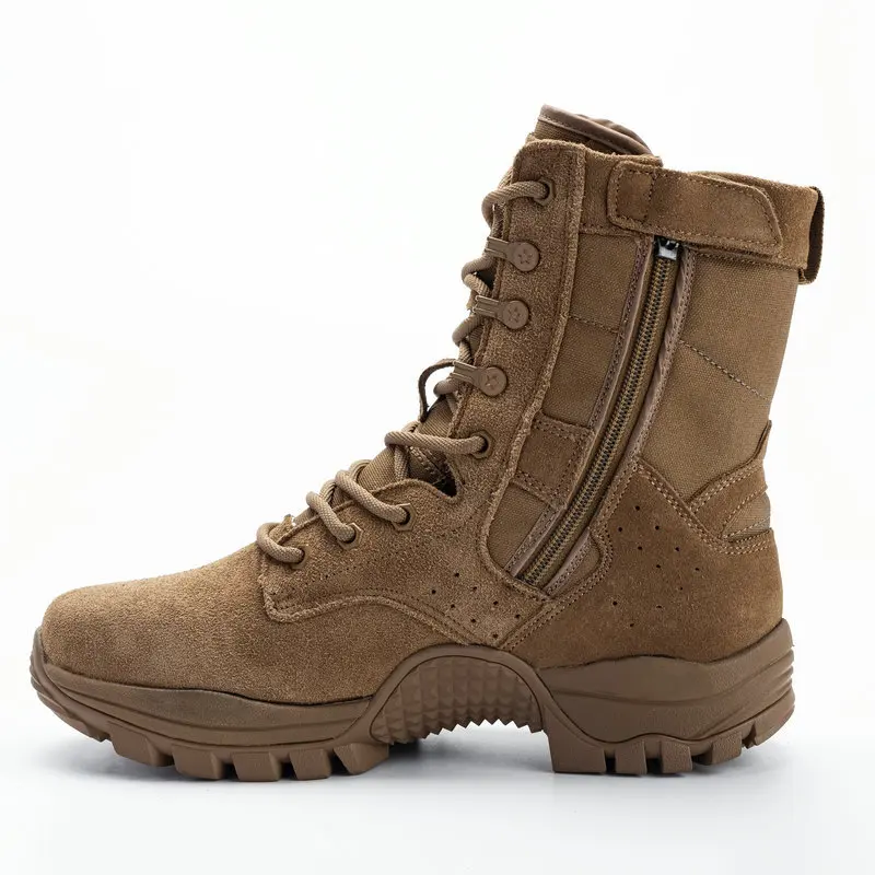 Desert Training Combat Lightweight Shoes Men High Top Martin Boots Thick Sole Mountaineering Sneaker Anti-slip Plus Size Outdoor