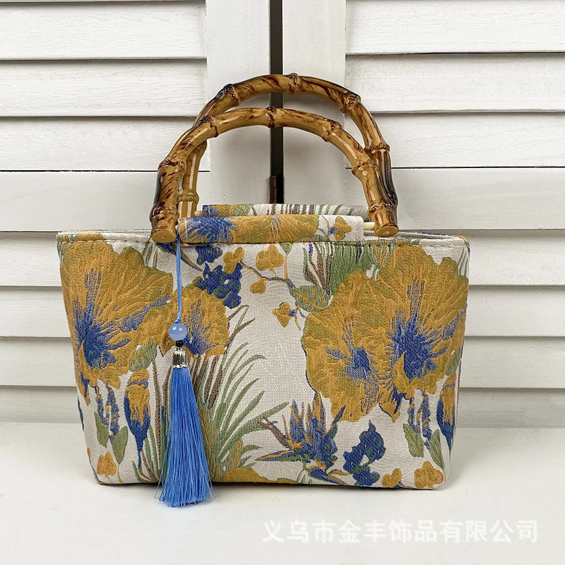 

New Style Retro Jacquard Hand Bag Han Clothing Cheongsam Matching Handbag Elegant National Style Photo Ba