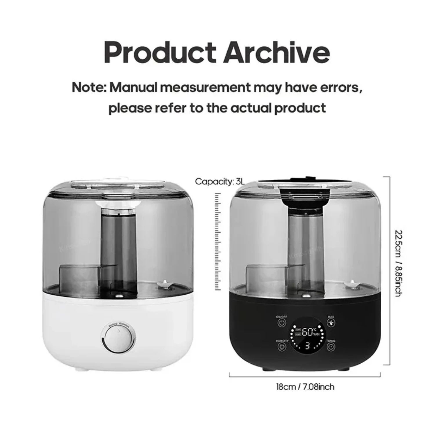 Air Humidifier Wall Plug 220V 110V  Humidifier Large  Volume 3L  Diffuser Remote Control Timer