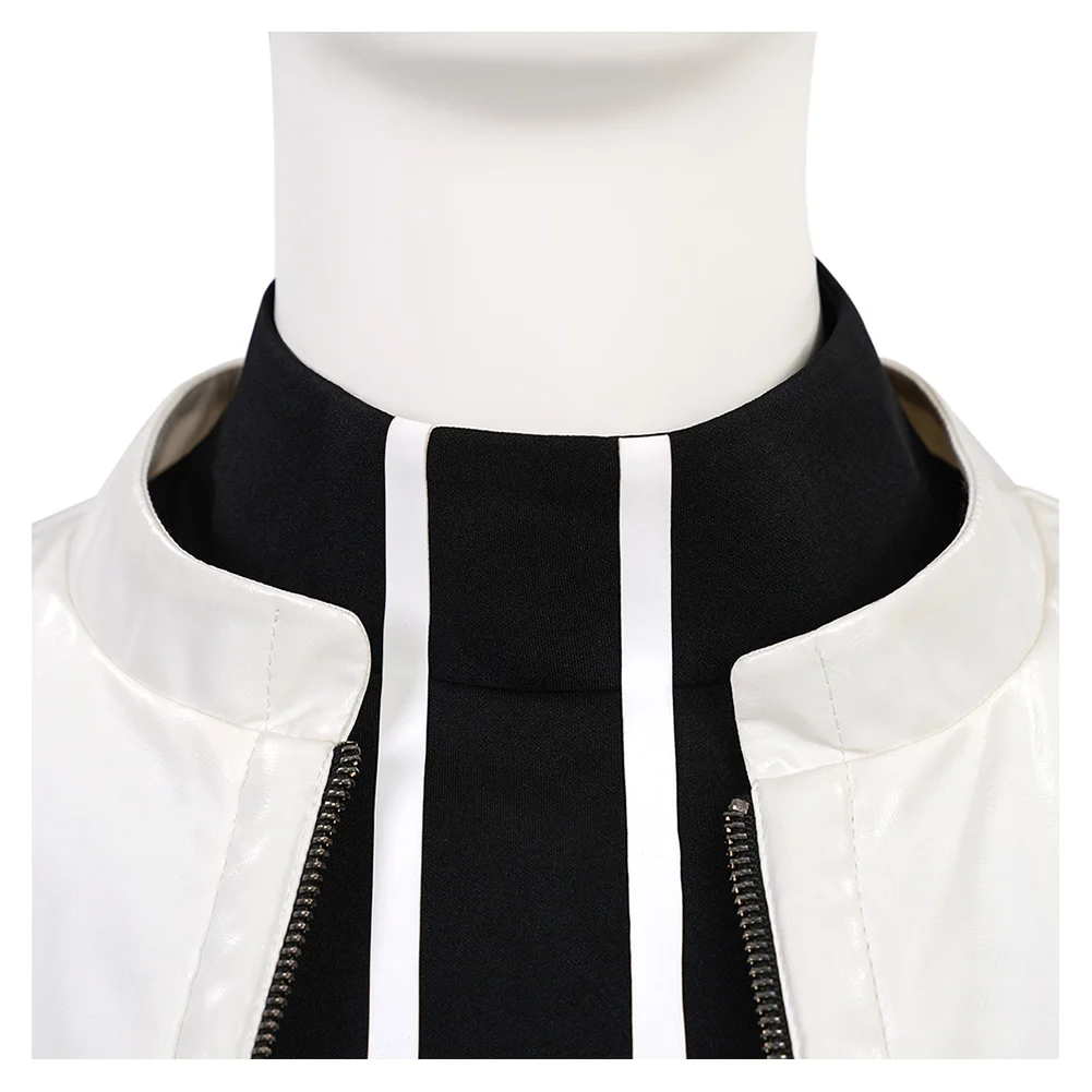 أنيمي لعبة مقاتلة الملك كيو كوساناجي تأثيري الرجال زي سترة بيضاء قفازات السراويل قلادة مجموعة الذكور تمويه هالوين الدعاوى #5