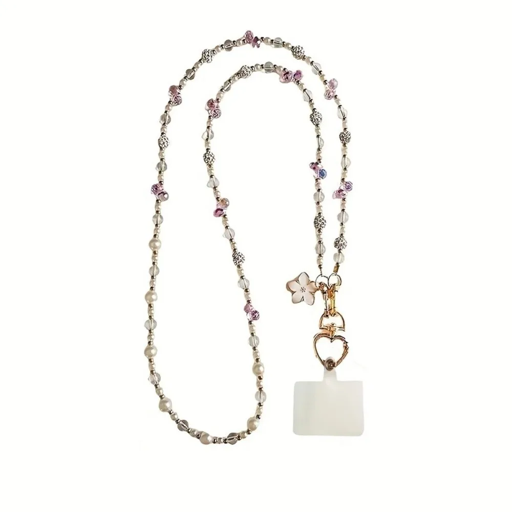 

Цепочка для сумки, цепочка для телефона через плечо с бисером, длинный стиль, ремешок через плечо для мобильного телефона с защитой от потерь, милые универсальные шейные ремни для телефона