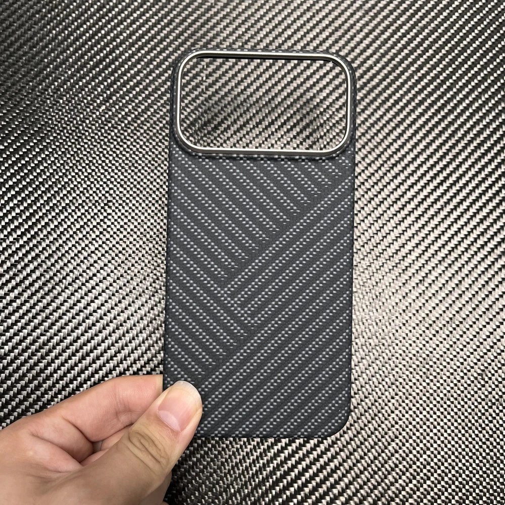 Etui z włókna węglowego do iPhone 18 Pro Max, ultracienkie, z ochroną obiektywu, pokrowiec z włókna aramidowego do iPhone 18 Pro. — zdjęcie produktu 5