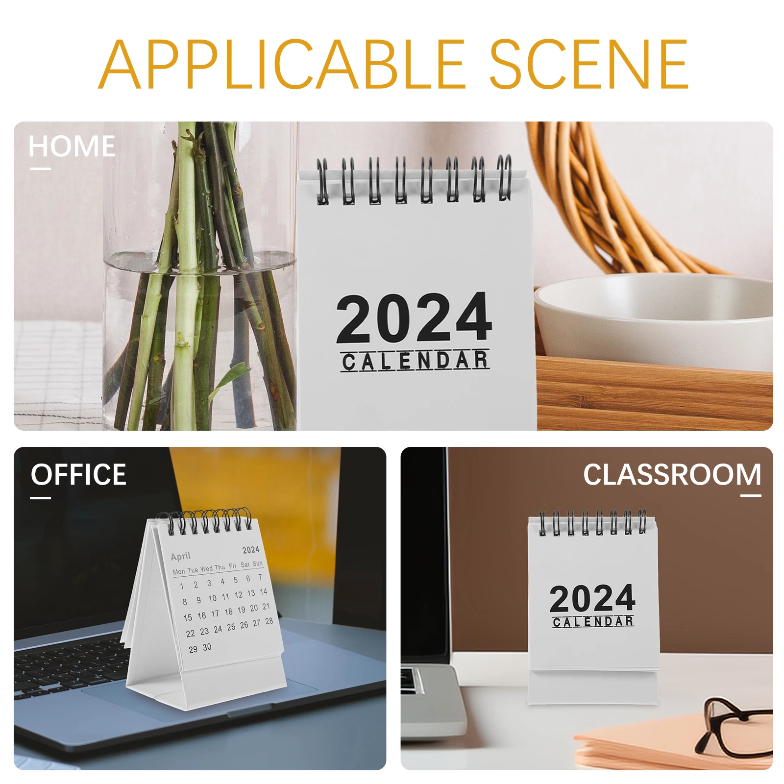 

Mini Desk Calendar White Small Daily Schedules Table Decor Office Accessories Monthly Home Office Use