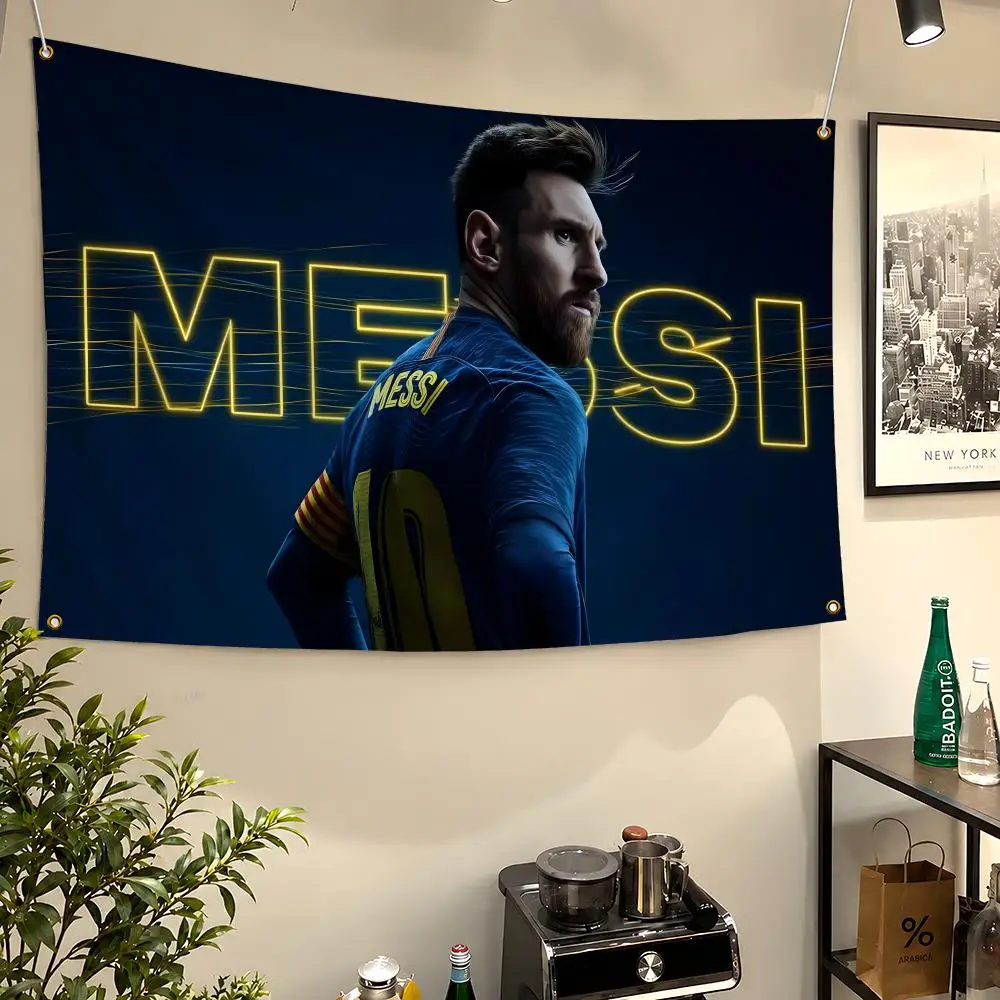 Footballer Lionel Messi Argentina GOAT Flags Wall Hanging Flag Banners For Birthday Parties Outdoor Bedroom Dorm Room Decor