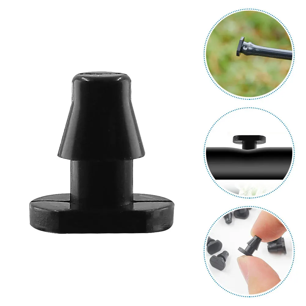 

150Pcs Drip Irrigation Plug Barbed End Fitting for Garden Irrigation System Tubing Stopper Plastic Watering Supplies
