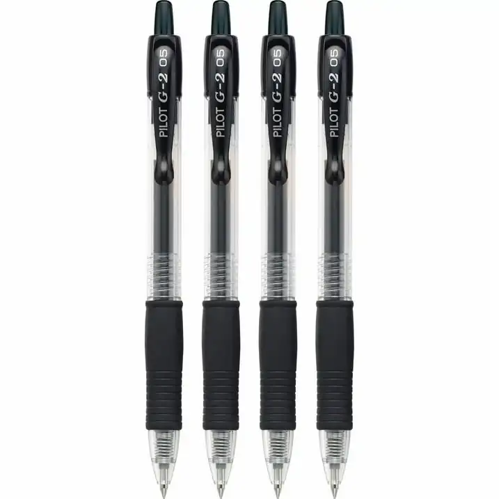 Pilot G2 Premium Retractable Gel Ink Rolling Ball Pens, Extra Fine Point, Black Ink, 4 Count