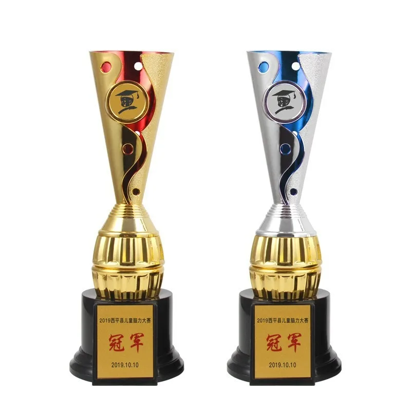 Plastic Trophy New High-end Sports Football Basketball Badminton Table Tennis Billiards Team Game Universal Trophy