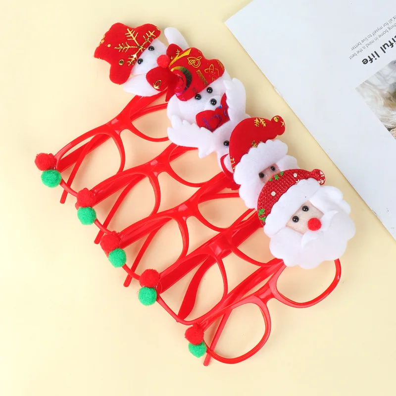 Nieuwjaar Kerst LED Party Brilmontuur Cartoon Brillen Photo Booth Props Oudejaarsavond Party Decoraties Kids Gift