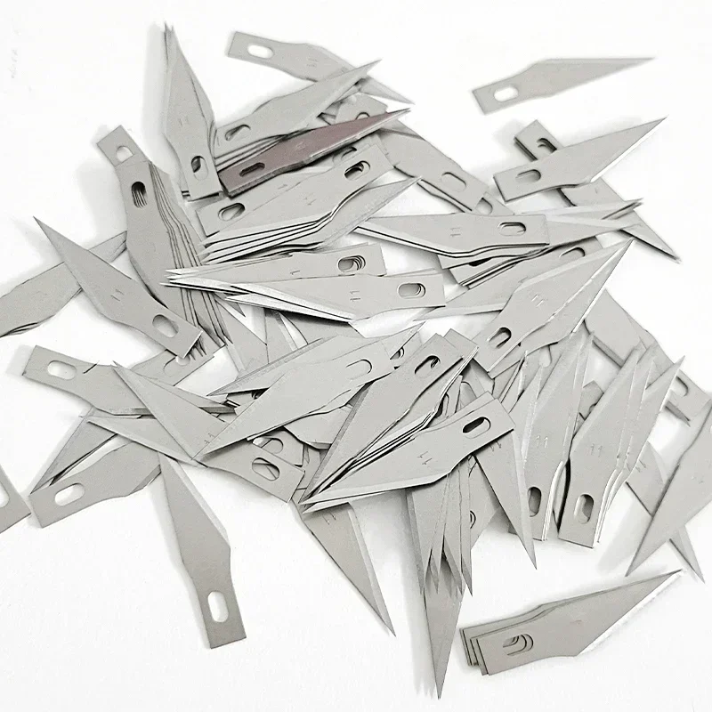 Graviermesser-Klingen, Metall-Skalpellmesser, 100/20 Stück, Holzschnitzmesser-Klingen, Ersatz für chirurgische Skulptur-Schneidwerkzeuge – Detail 6