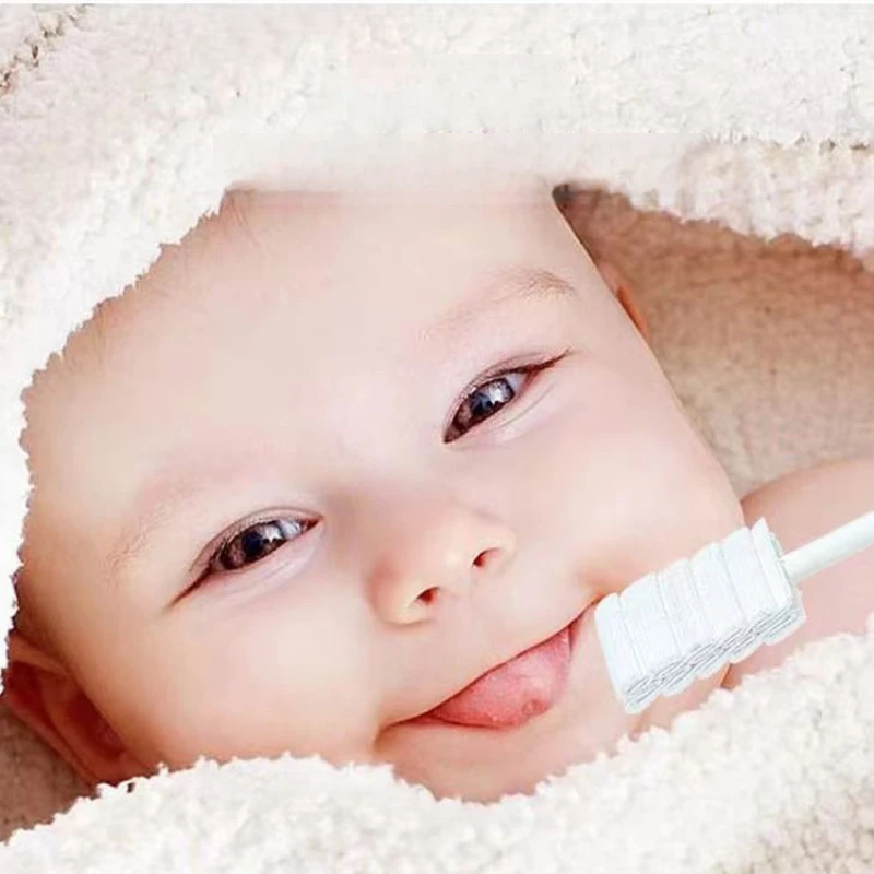 5/30pcs Newborn Oral Cleaning Cotton Swab, Disposable Gauze Stick for Tongue & Milk Stain, Soft Gentle on Gums