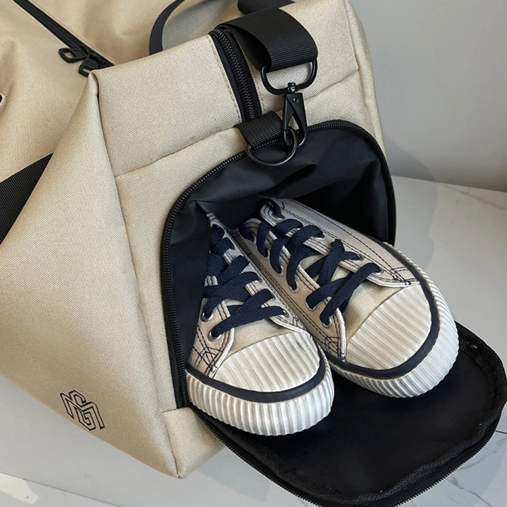 1PCS Compact Sports Gym Bag for Women and Man, Duffle Bag with Wet Pocket & Shoes Compartment, Personal Item Travel Workout Bag