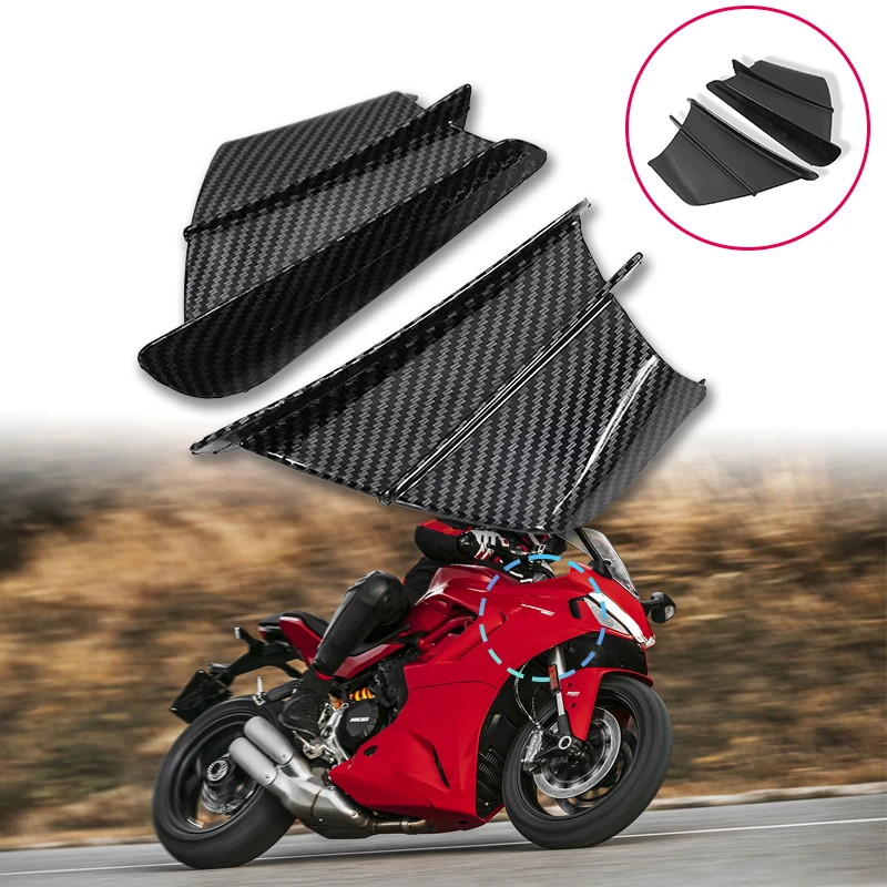 Universal Motorcycle Winglet Aerodynamic Spoiler Wing  For Ducati Panigale V2 V4 V4S 899 959 1199 1299 Panigale R