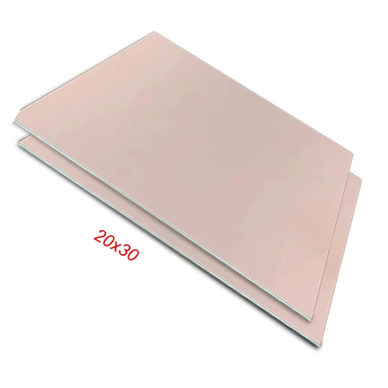 Placa recubierta de cobre de un solo lado, Kit de placa de circuito laminado, FR4, 20x30cm, 200x300x1,5mm, 1 unidad