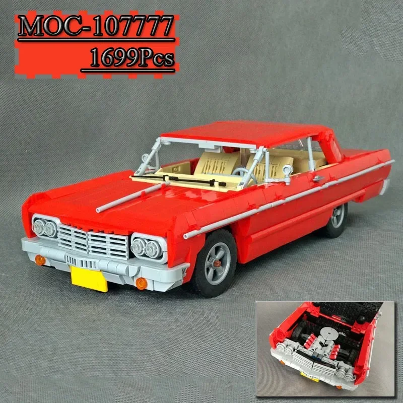 

New VTG 1964-MOC-107777 IMPALA SS AMT Classic Model Building Kit Blockbone Self-Unlock Brick Toys Birthday Gift