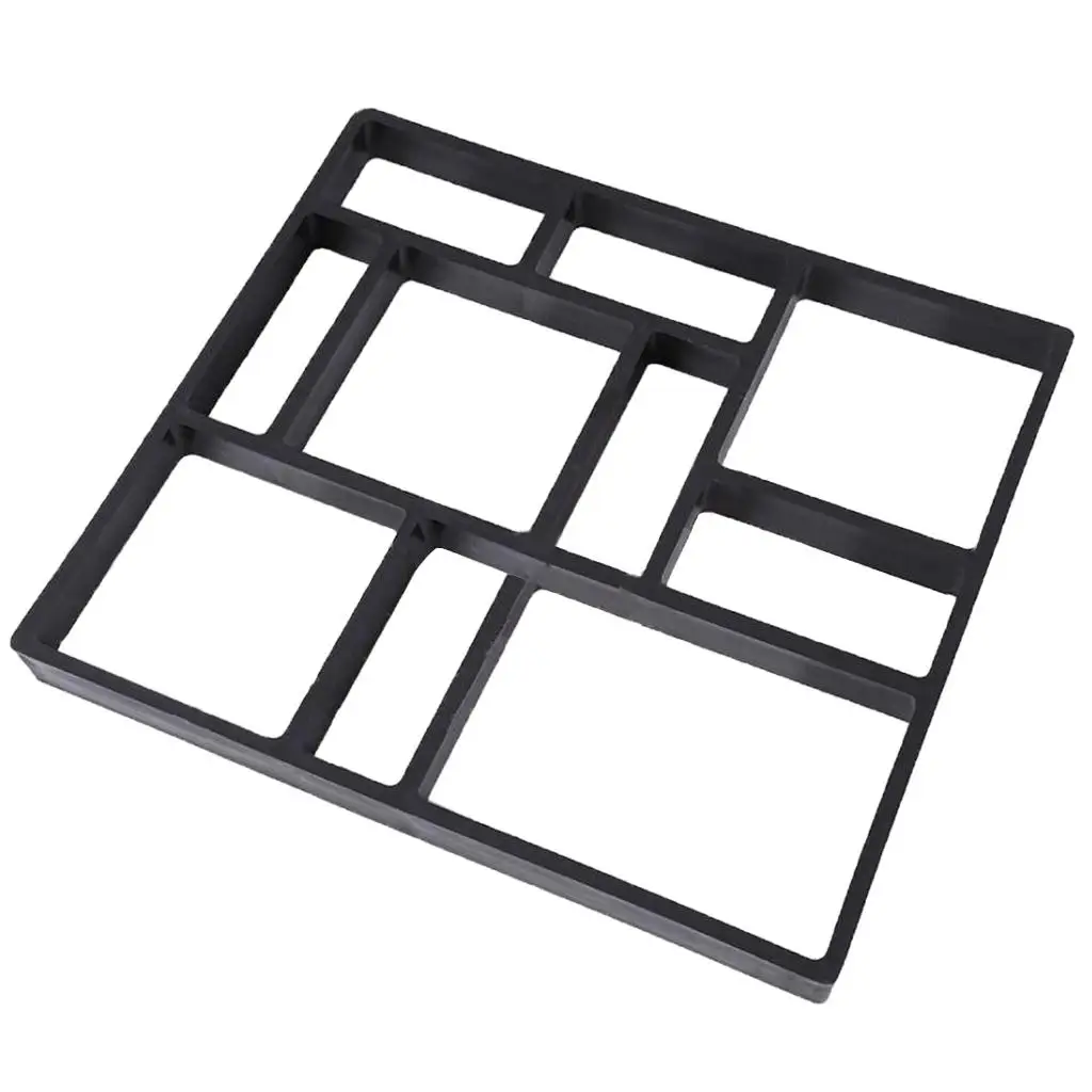 Plastic Garden Lawn Floor Paving Mould Step Stone Maker Mould Reusable Black