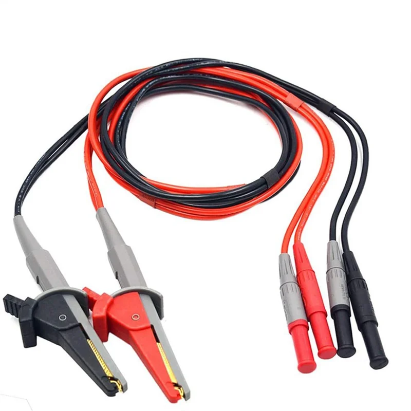 

ABCL Test Lead Silicone Test Cable For Battery For Internal Resistance LCR Tester With 4Mm Banana Plug Crocodile Clips