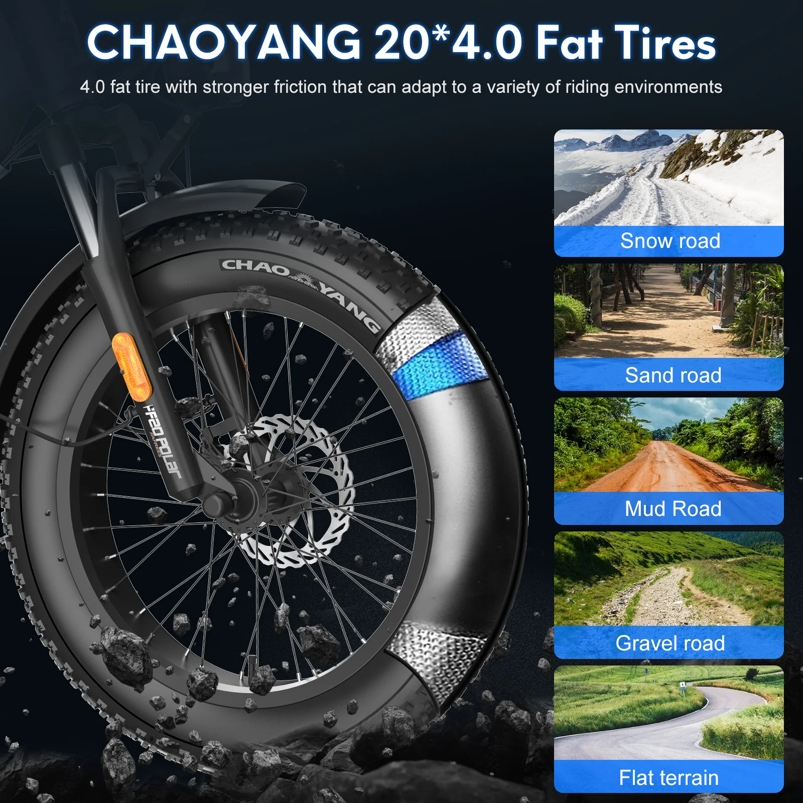Polar FAFREES FF20 Bicicleta Eléctrica – Neumáticos Anchos - imagen 5