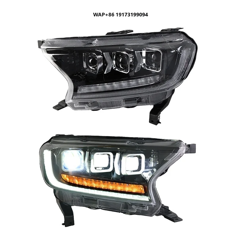 

for Ford-Ranger Everest 2016-2019 LED Headlights Upgrade New 12V Front Head Light Assembly with DRL Car Accessories