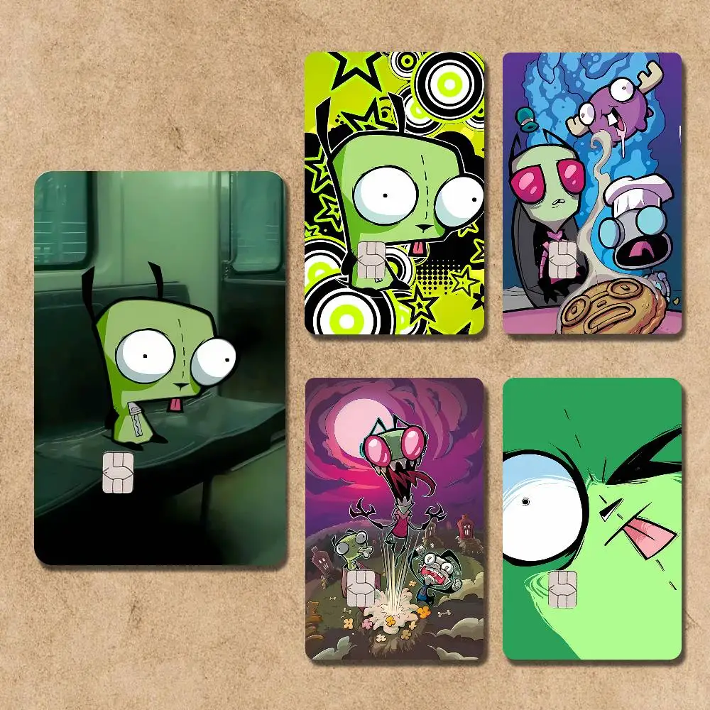 

I-Invader Zim Credit Card Skin Party Stickers for Visa Bank Card Bus Metro Access Card Pvc Waterproof Decal Gift