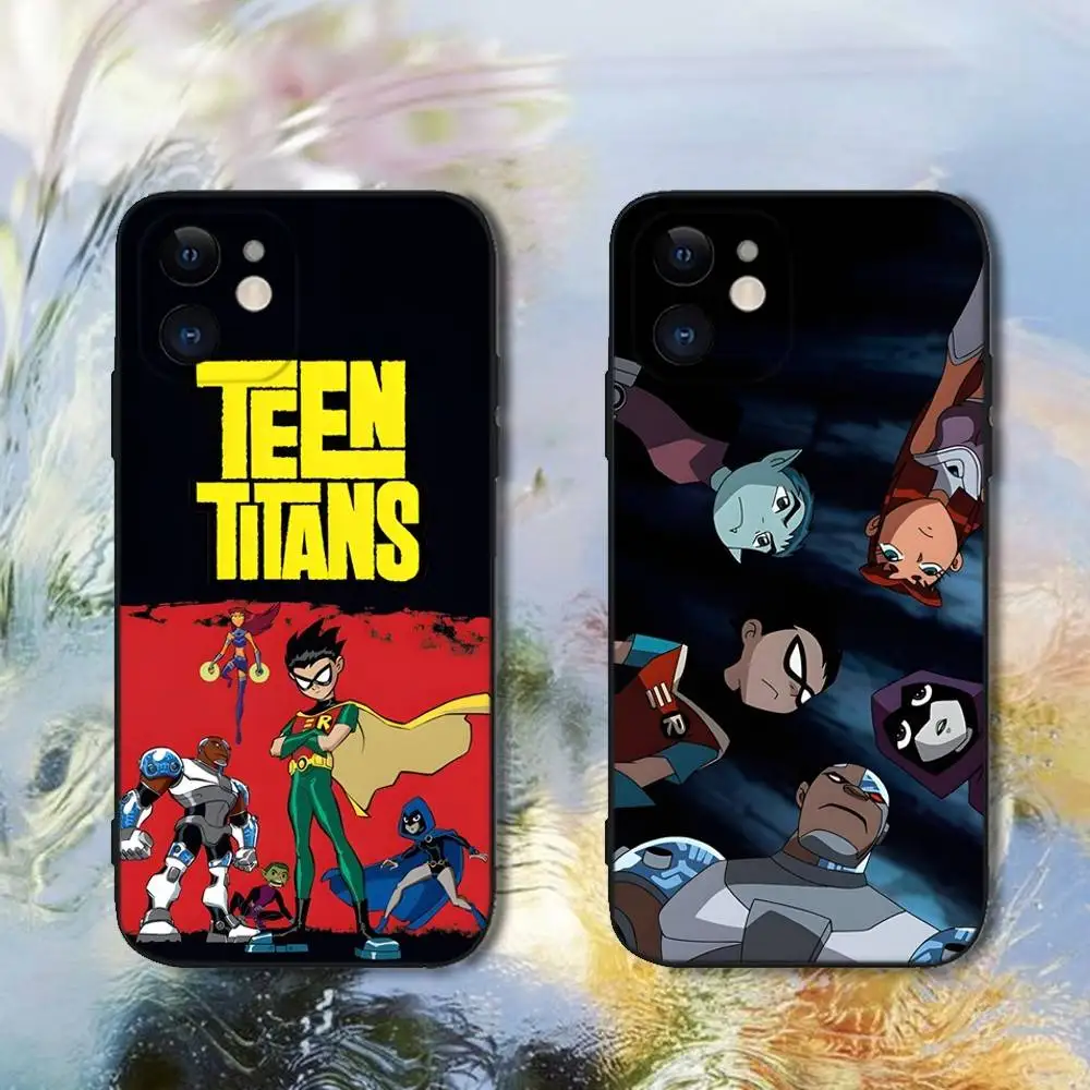 

Teen Cartoon T-TitanS Phone Case For iPhone 16,15,14,13,12,11,Plus,Pro Max,XS,X,XR,SE,Mini,e,8, Soft Silicone Cover