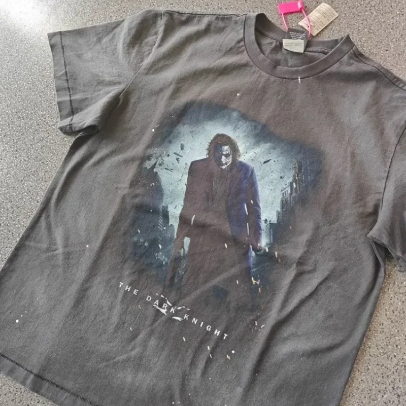 

2025ss Black Washed Saint Michael Hip Hop T-Shirts Men Women High Quality Pure cotton Oversized T Shirt