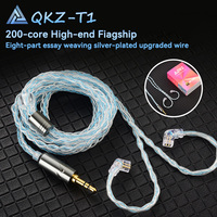 QKZ T1 Earphone Cable Original QDC Copper Silver-plated Upgrade Wire 3.5mm Wired Headphone For KZ ZSN PRO X ZS10 pro EDX TRN CCA