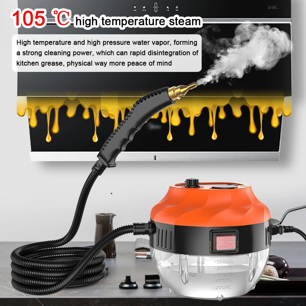 Household 105℃ High Temperature Steam Cleaner Multifunctional Cleaning Machine for Air Conditioner Car Kitchen Tiles Floors