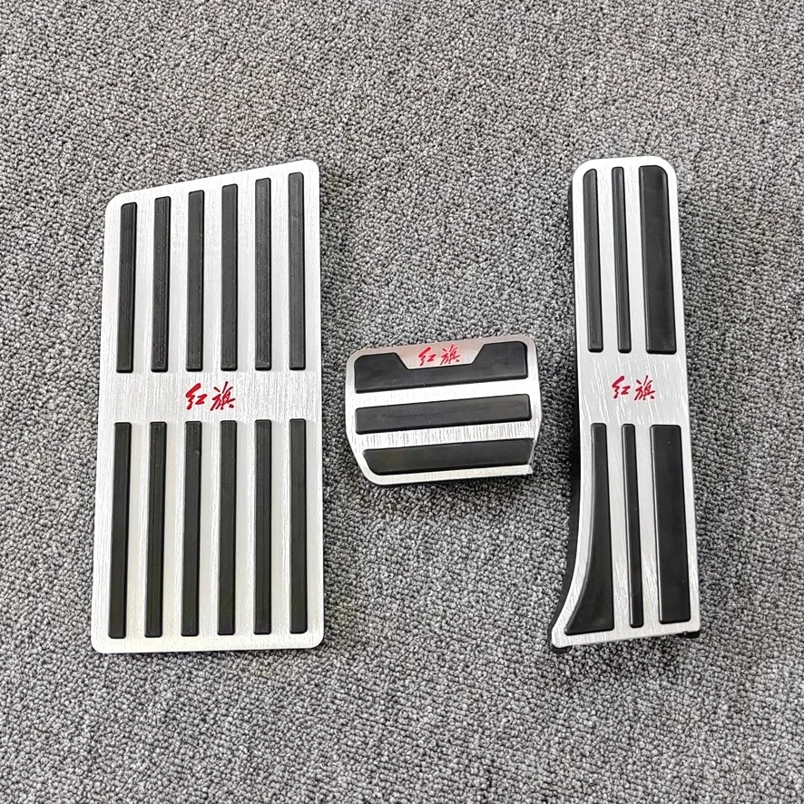 

-For FAW Hongqi H5/HS7/HS3/HS5/HQ9/EH7 2019-2025 Aluminum Alloy Pedal Covers – Premium Non-Slip Racing Pedals Set