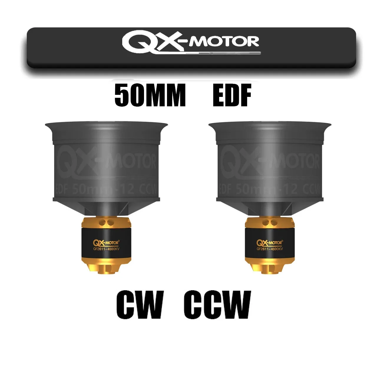 QX-MOTOR 50mm EDF 12 pale ventola canalizzata QF2611 3300/4000/4600/5000KV CW/CCW motore Brushless per parti di giocattoli telecomandati