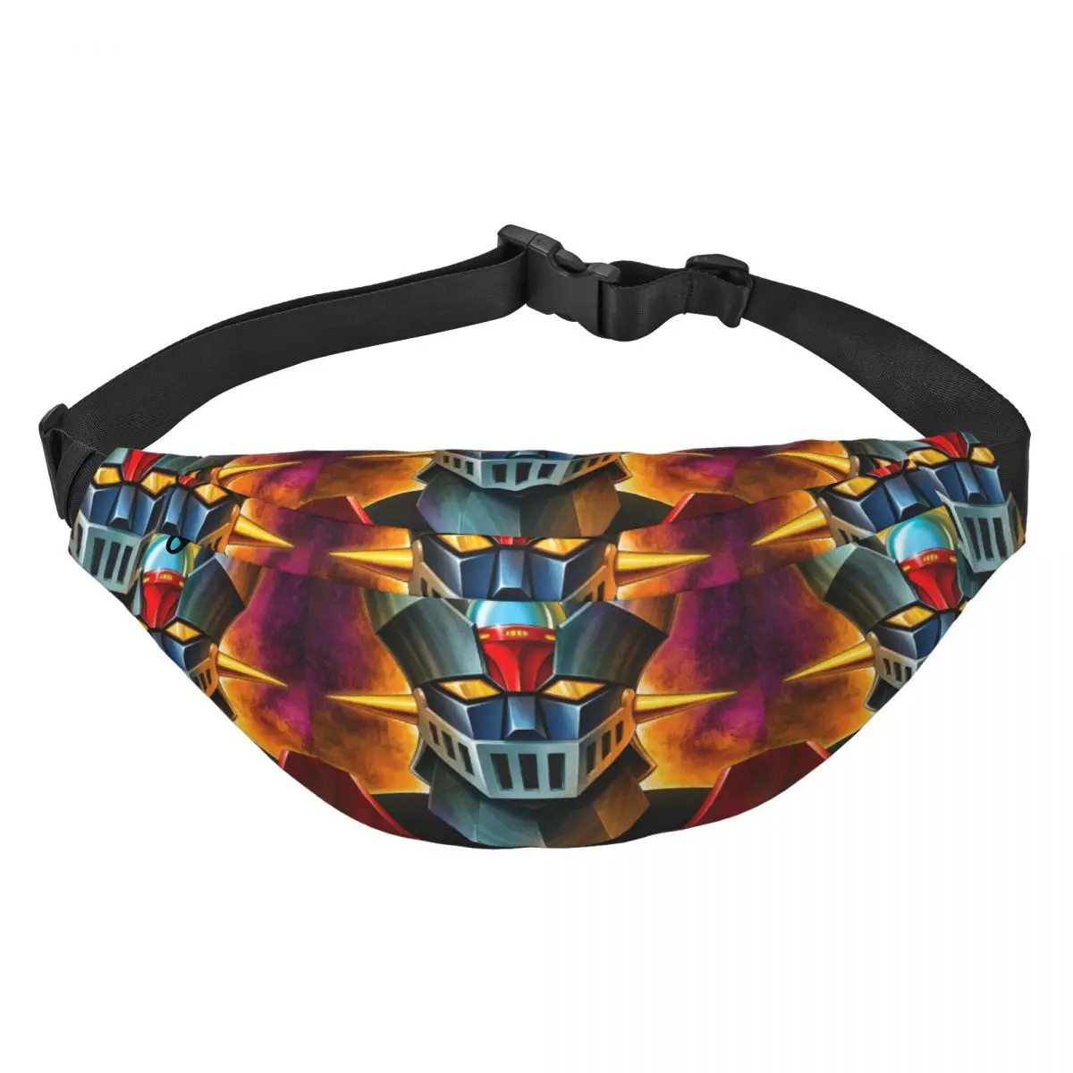 

Fashion UFO Robot Mazinger Z Fanny Pack Women Men Anime Manga Sling Crossbody Waist Bag for Traveling Phone Money Pouch