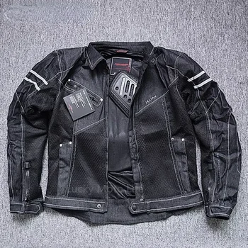 KOMINE JK006 Jacket Spring Breathable Denim Mesh Racing Ride High-performance Drop Resistance Clothing Motorcycle Jacket 4 KOMINE JK006 Jacket Spring Breathable Denim Mesh Racing Ride High-performance Drop Resistance Clothing Motorcycle Jacket 4