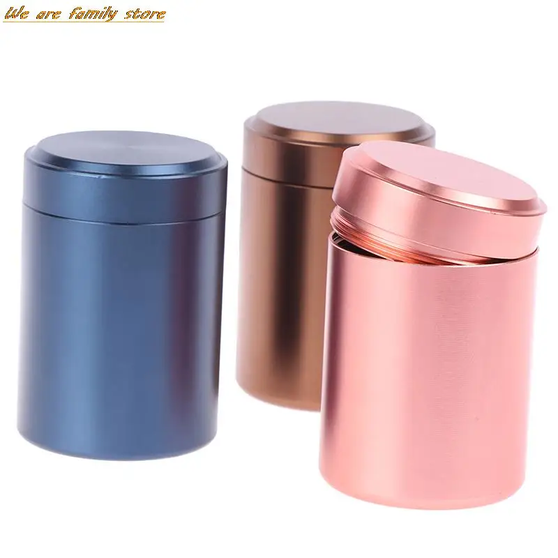 1 PC 65*45mm Metal Aluminum Sealed Cans Portable Travel Tea Airtight Smell Proof Container Stash Jar