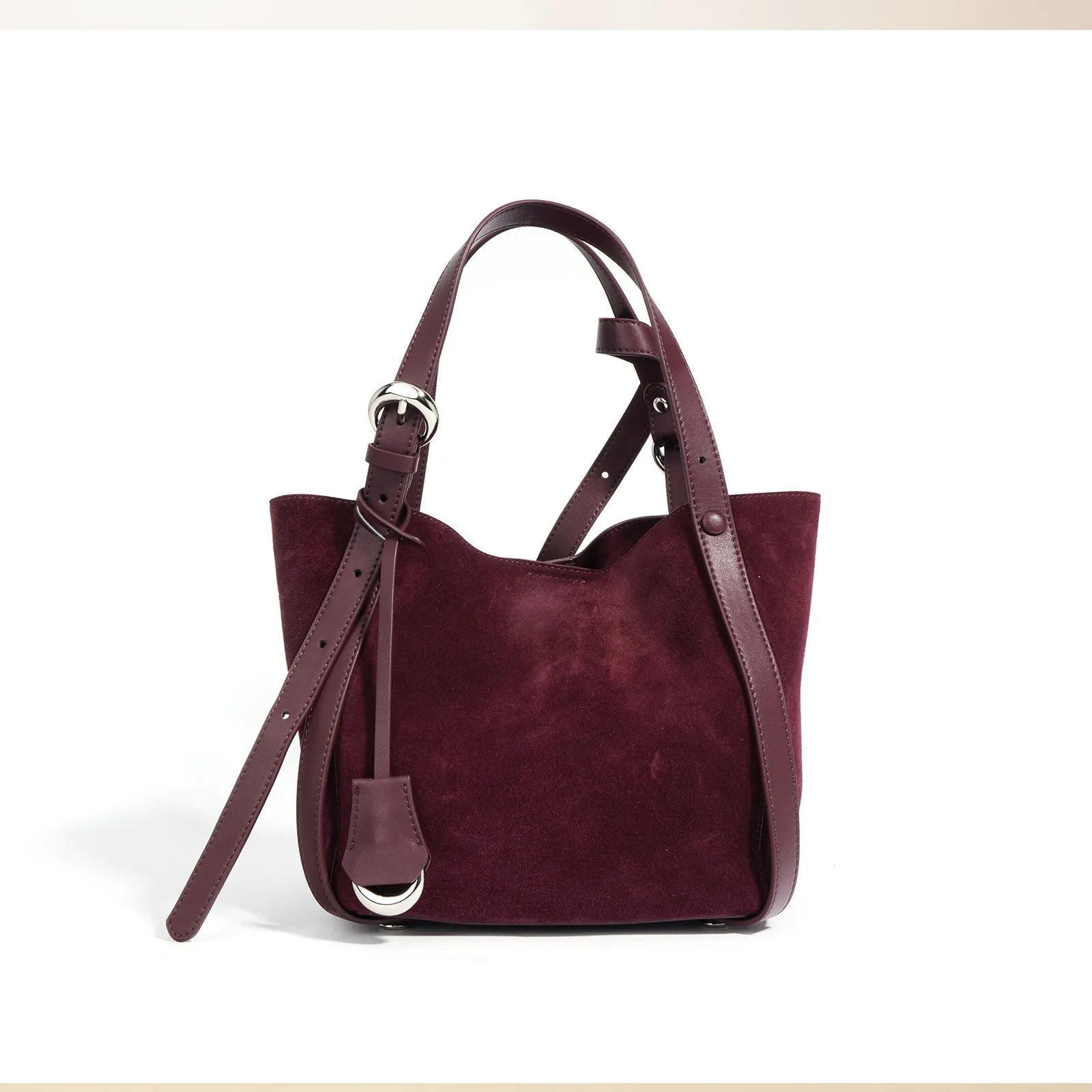 Hot Sale New Frosted Cowhide Handbag For Women Autumn And Winter Simple Fashion Soft Suede Genuine Leather Ladies Bag