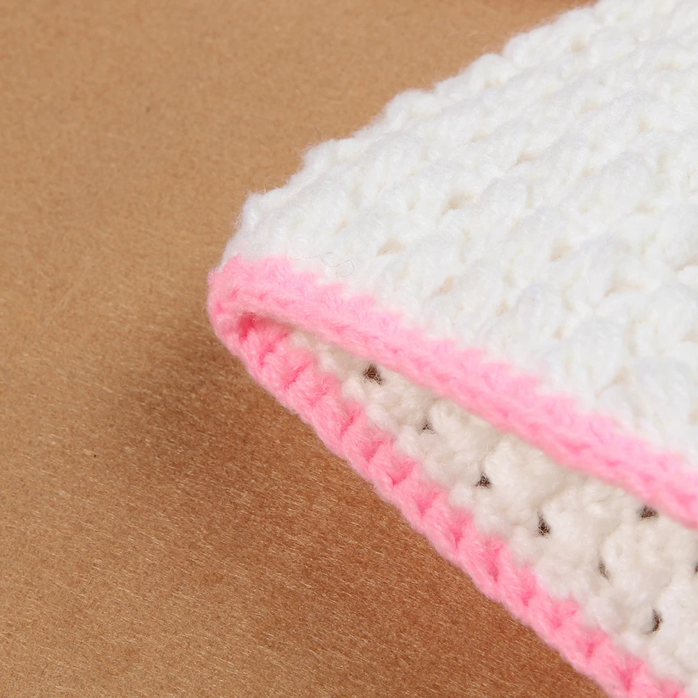 

Unisex Newborn Rabbit Photo Props Knit Crochet Outfits Hat Pant Big Ears Bunny Costume Pink White For Photography Props