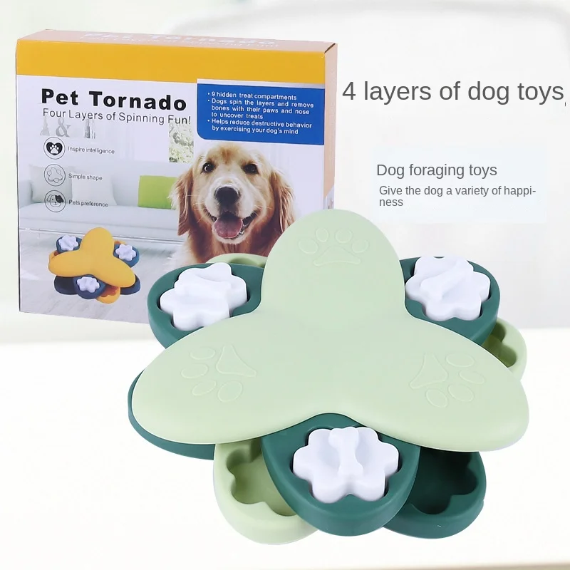 Pet Supplies Rotating Dog Interactive Puzzle Feeding Toy Turntable Training Dog Educational Toys