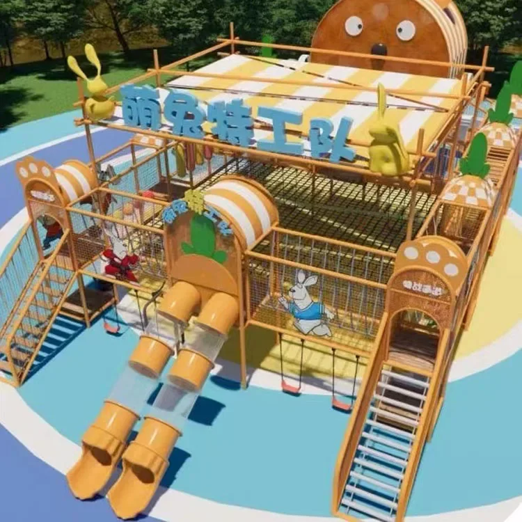อุปกรณ์สนามเด็กเล่นกลางแจ้งเหล - Kids Outdoor Climbing Structure บทวิจารณ์และราคา