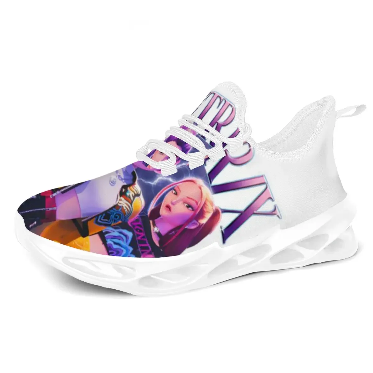 

New Large-sized Casual Sports Shoe Lace-up Featuring The KPOP Character Animation Pattern Witch Hunt Group Festive Christmas