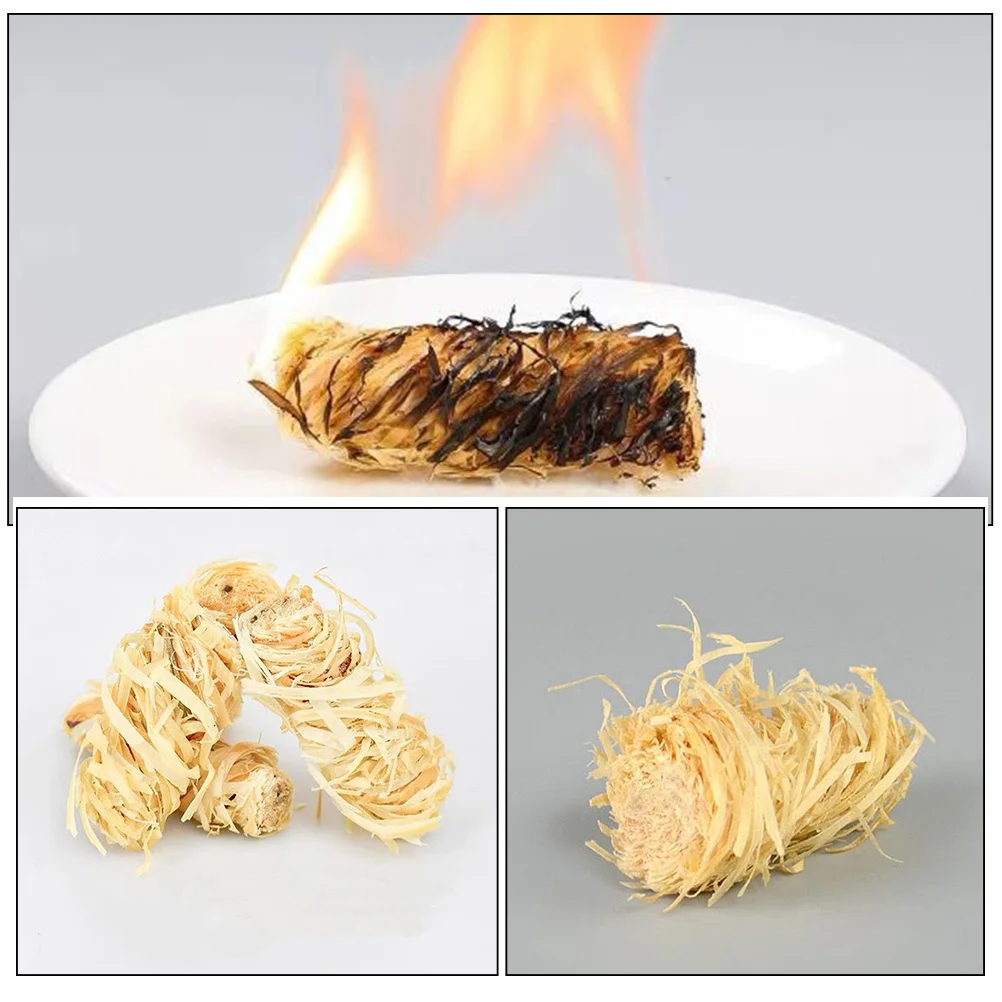 

12Pcs Wax Wood Fire Starter Natural Firelighters Rolls for Camping Grill Barbecue Fireplace Outdoor Firestarters