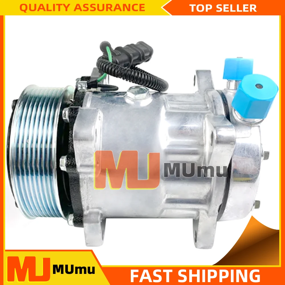 SD7H15 AC Air Conditioning Compressor FOR MAN Trucks TGX TGS TGA 24 VOLT 8 GROOVE 51779709028 81619066012 351135641 51779707028