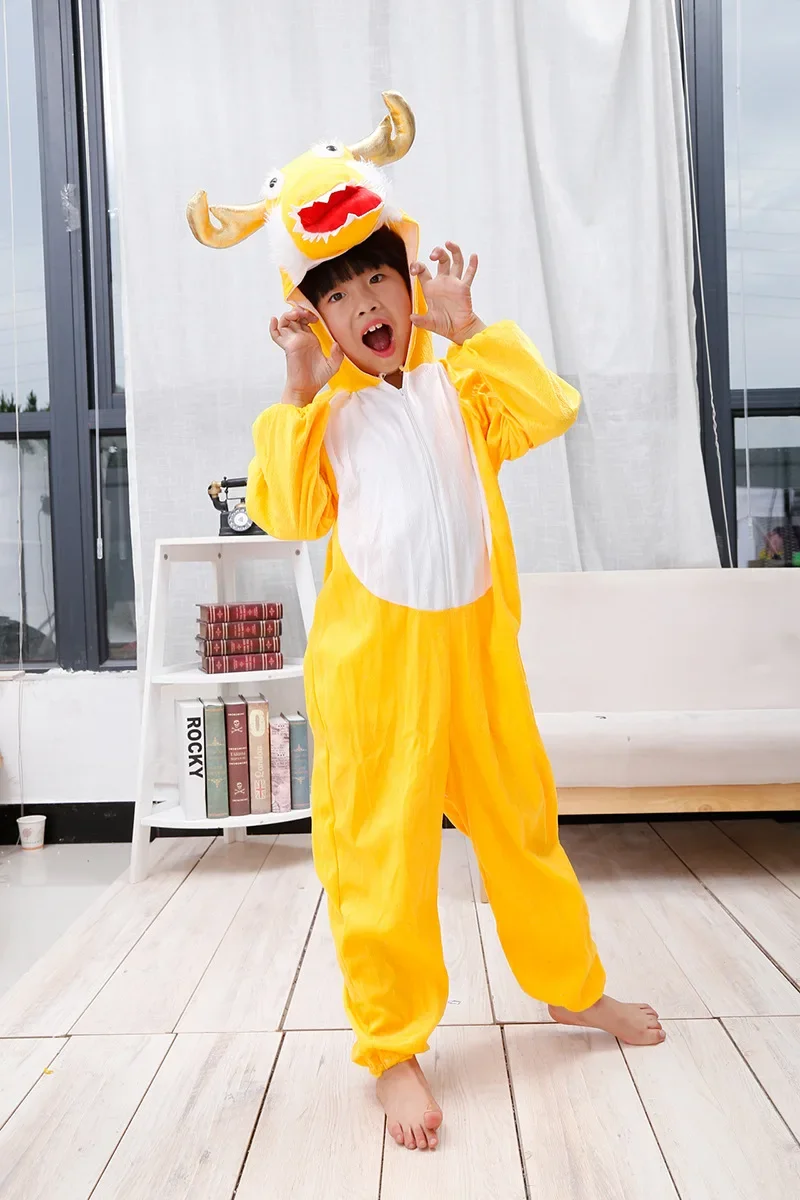 Costume d'animal pour enfants, dinosaure, tigre, éléphant, olympiques d'animaux, combinaison pour garçon, fille, hommes, femmes, cosplay, Halloween