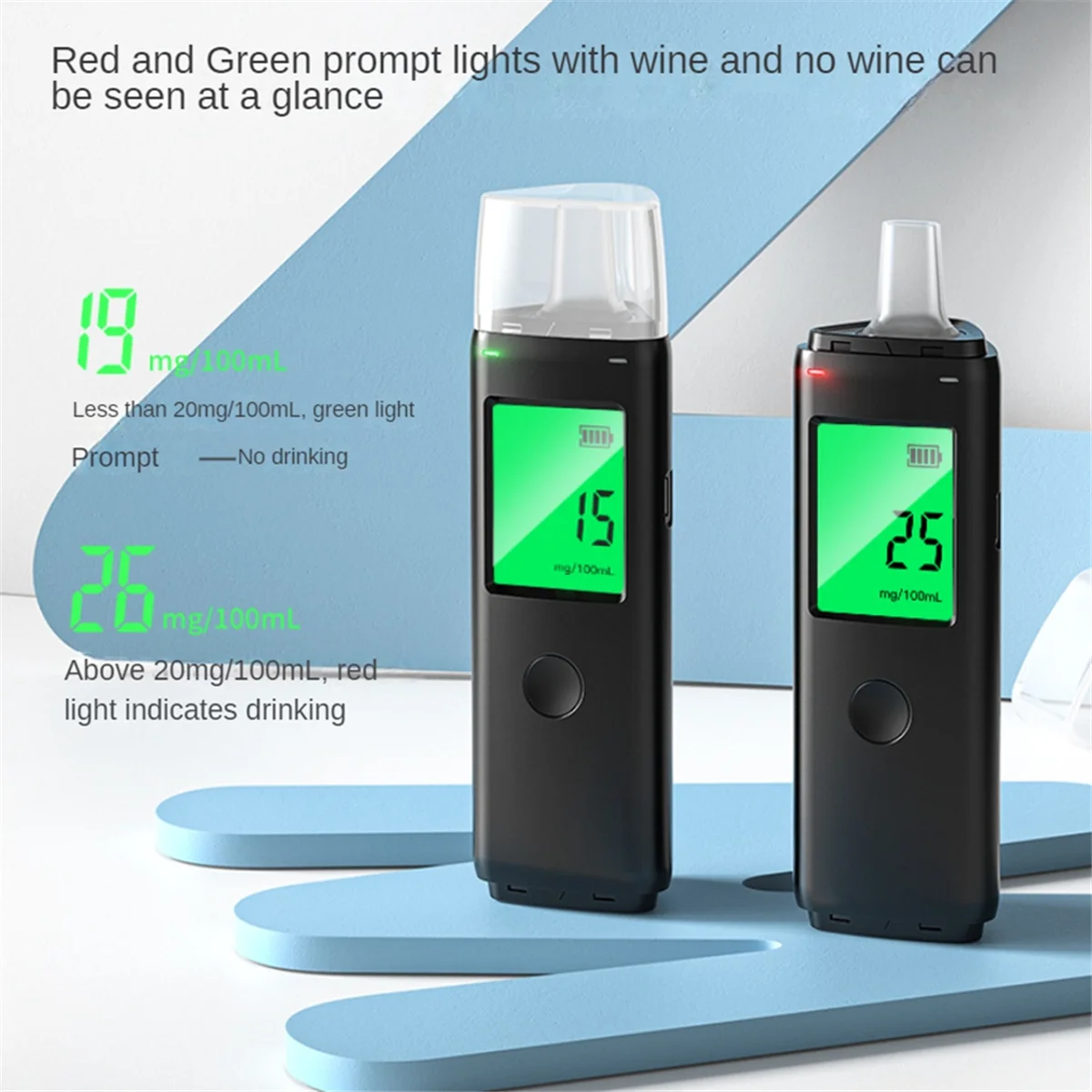 Перезаряжаемый алкотестер, портативный алкотестер для индивидуальных людей и дома, тестер перевода вождения пьяным языком
