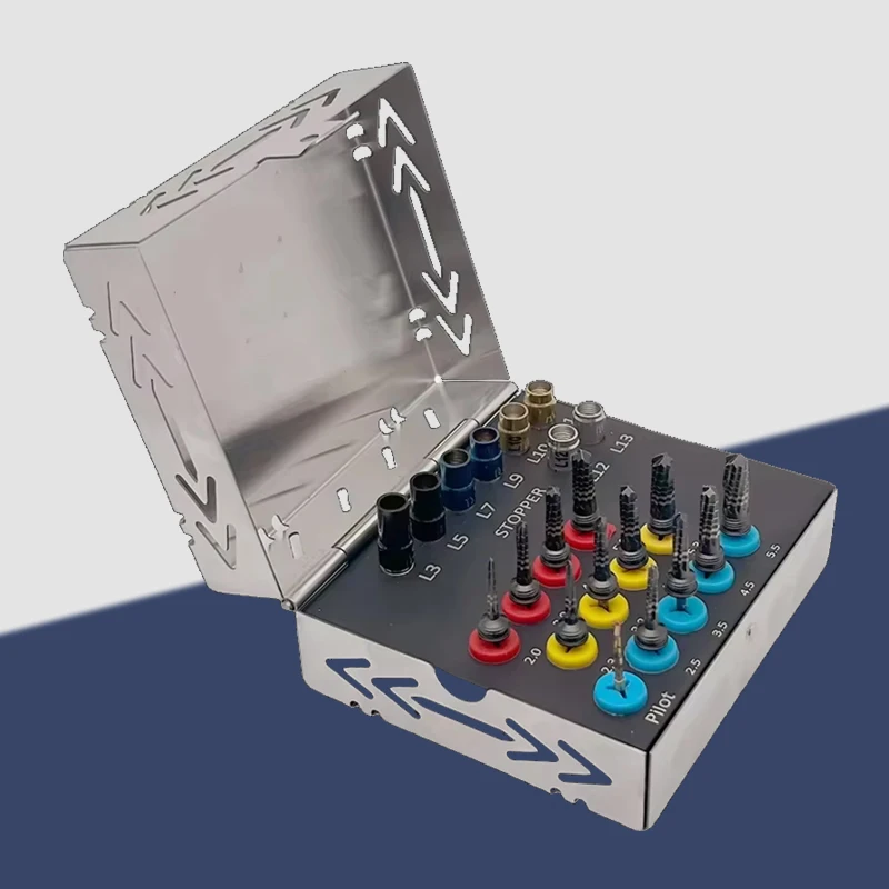 

21 шт., черный комплект бор для оссексификации, система сверления для зубных имплантатов с пробками для костной конденсации