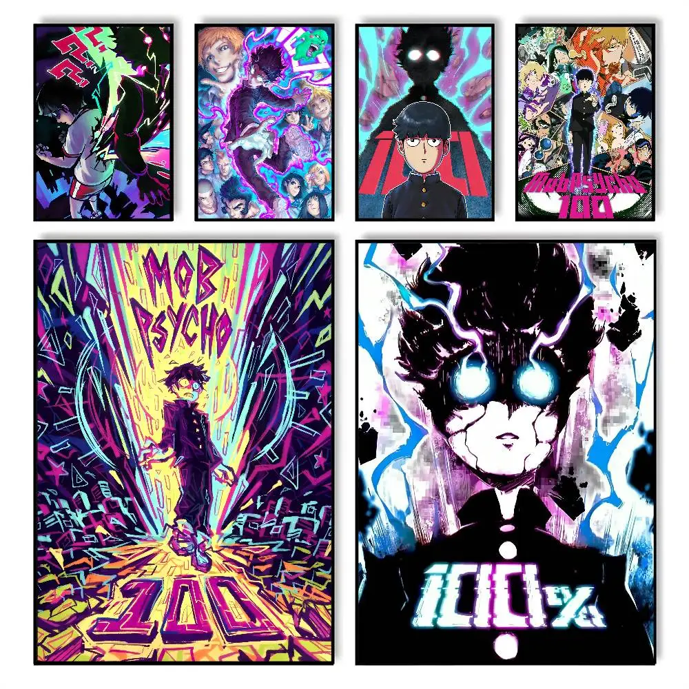 ملصق أنيمي M-Mob Psycho 100 جدار لاصق مقاوم للماء لغرفة المعيشة المنزلية وغرفة النوم والديكور الجمالي